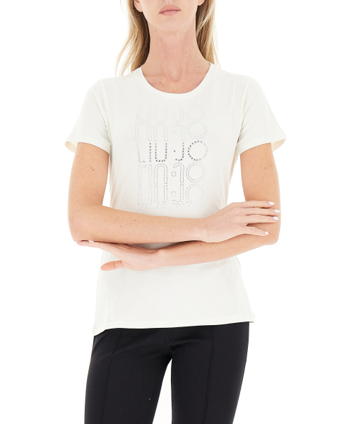 T-shirt con strass