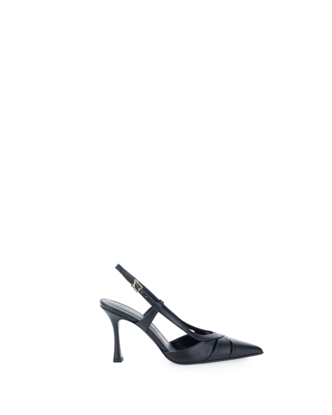 Décolleté slingback pelle