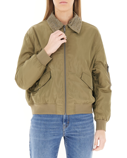 Bomber imbottito con zip