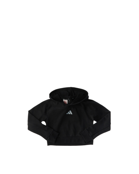 Felpa cropped con cappuccio