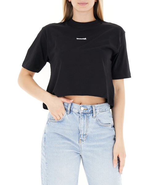 T-shirt girocollo cropped