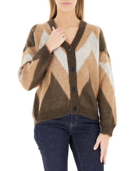 Cardigan misto mohair