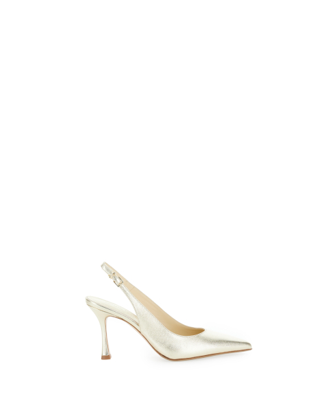 Décolleté slingback pelle