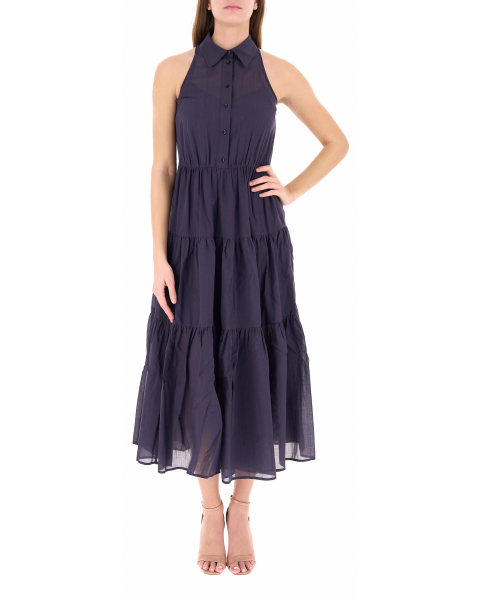 Abito smanicato in cotone