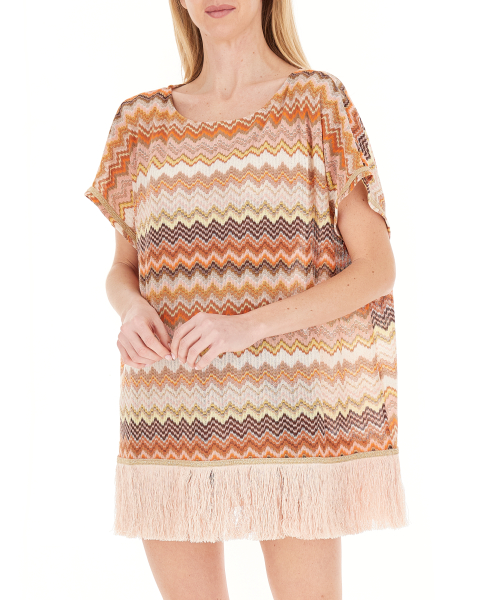 Maglia copricostume frange