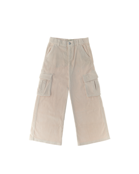 Pantalone cargo velluto costine