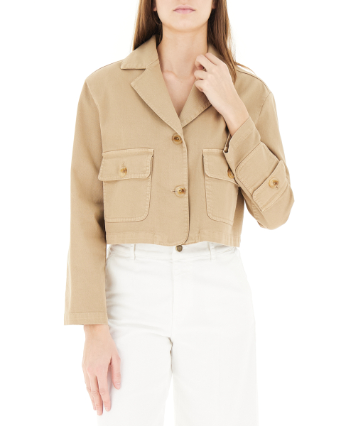 Giacca cropped cotone