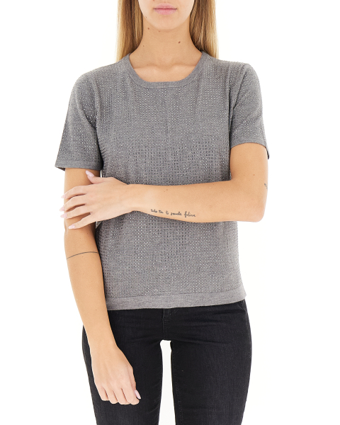 T-shirt con strass