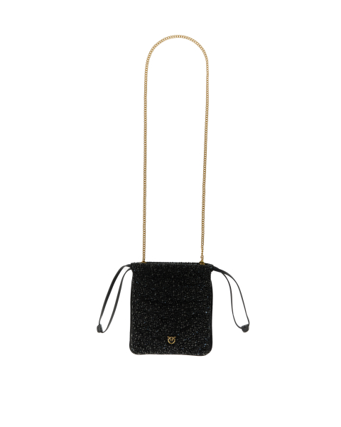 Borsa a tracolla con strass