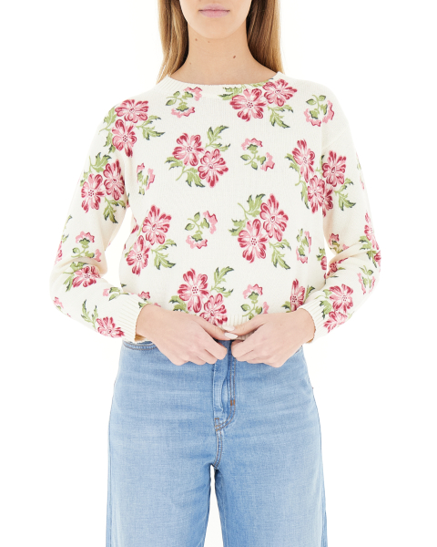 Maglia girocollo cropped