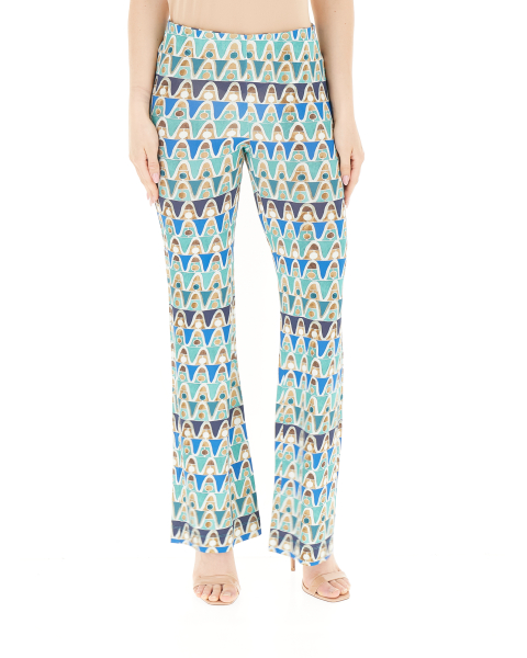 Pantalone flare viscosa
