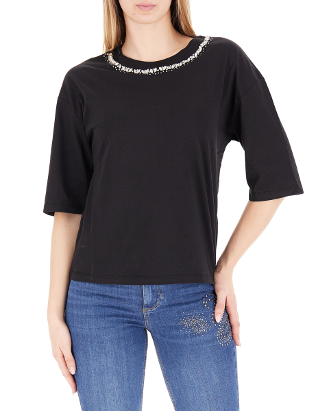 T-shirt con strass