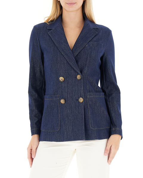 Blazer effetto jeans