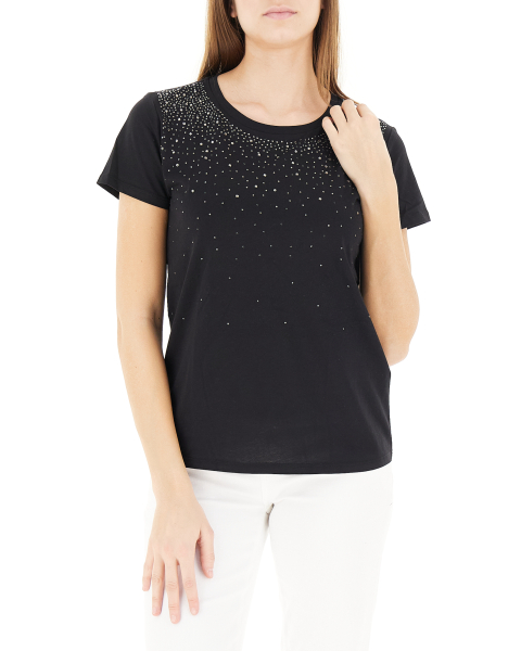 T-shirt con strass