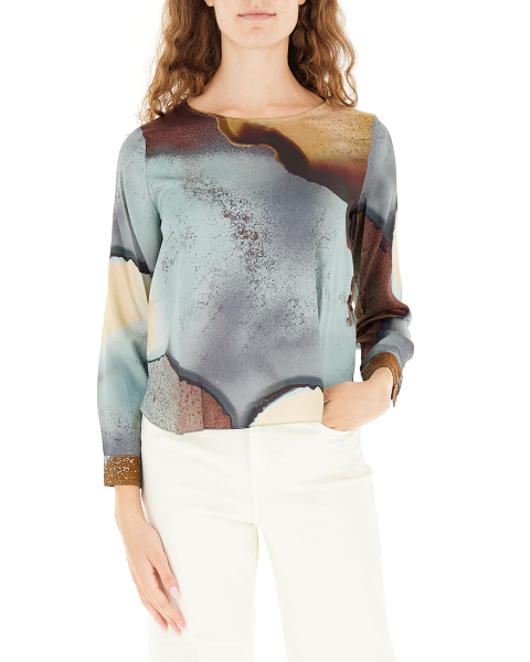 Blusa maniche lunghe