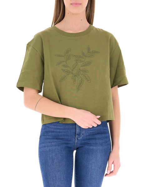 T-shirt girocollo cropped