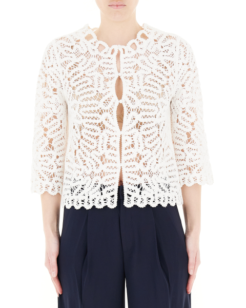 Cardigan all'uncinetto
