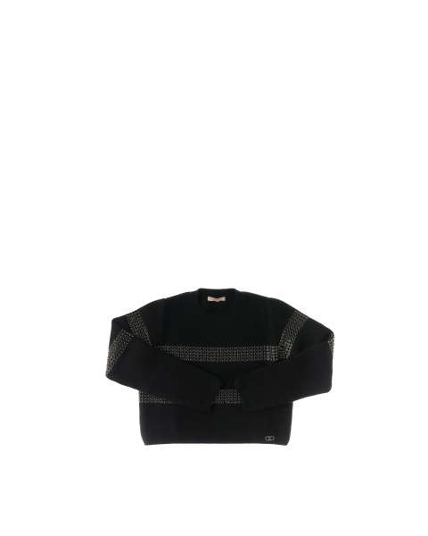 Maglione con applicazioni