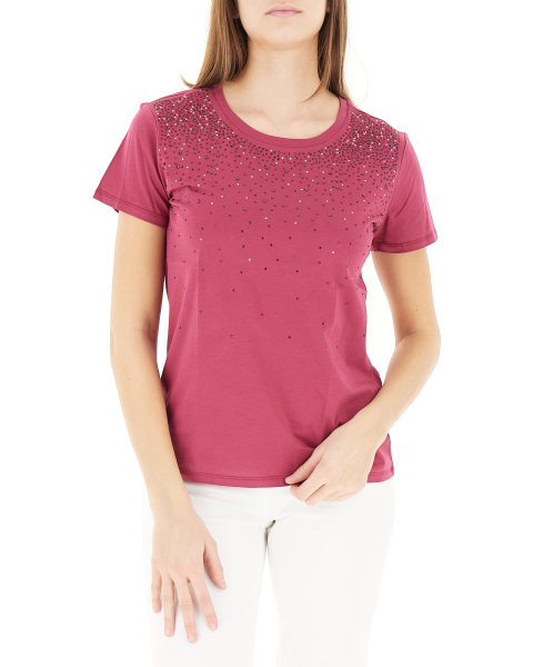 T-shirt con strass