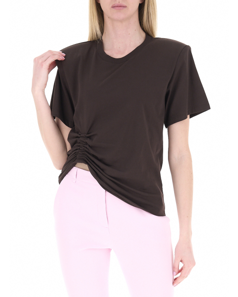 T-shirt con drappeggio