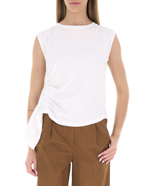 T-shirt con drappeggio