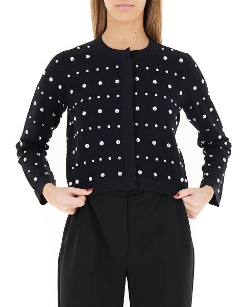 Cardigan con borchie