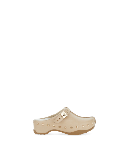 Mules in pelle