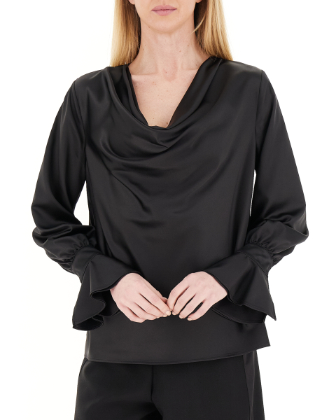Blusa con drappeggio