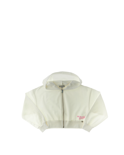 Felpa cropped cappuccio