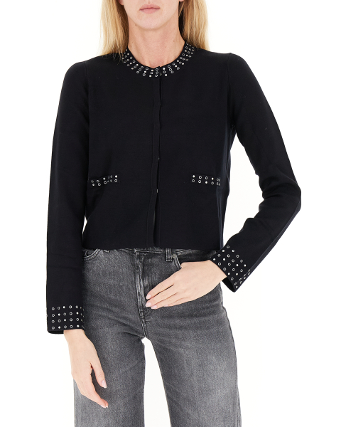 Cardigan girocollo