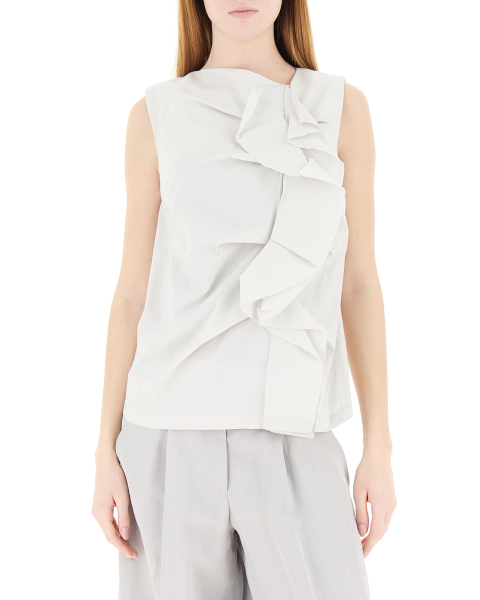 Blusa con drappeggio