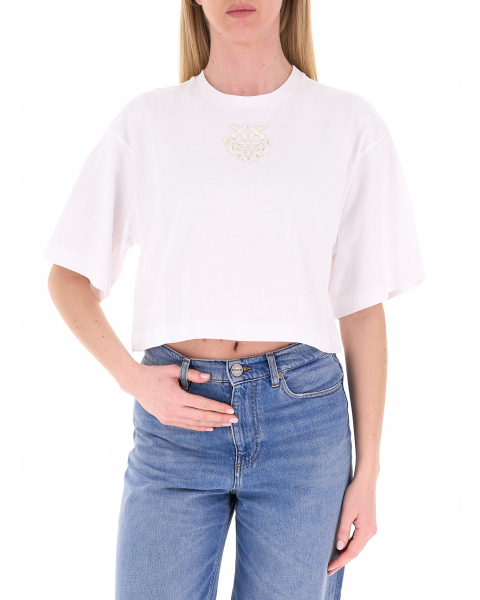 Maglia girocollo cropped