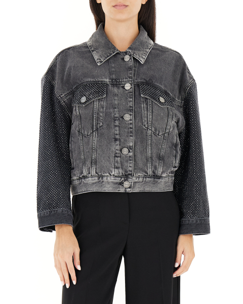 Giacca jeans con strass