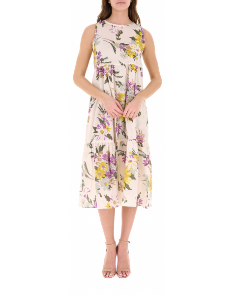 Abito smanicato cotone