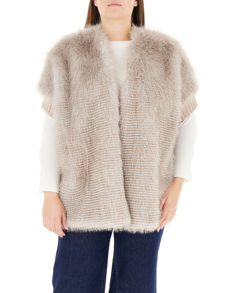 Gilet finta pelliccia