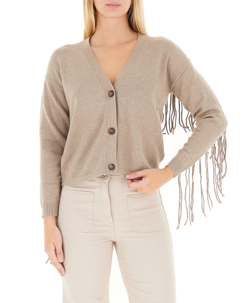 Cardigan con frange