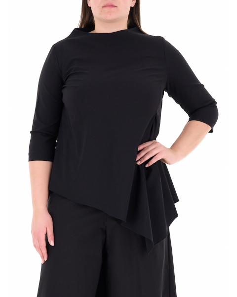 Blusa con drappeggio