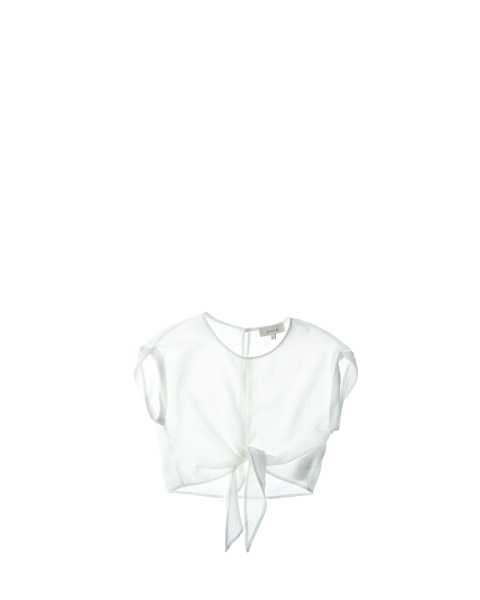 Blusa girocollo cropped