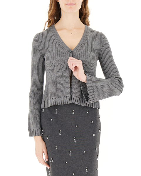 Cardigan a costine
