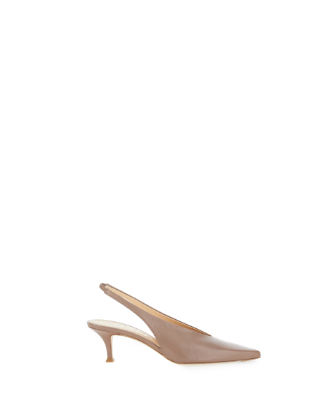 Décolleté slingback pelle