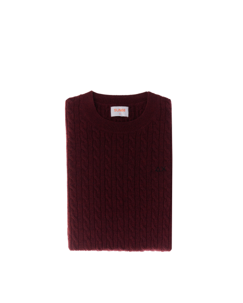 Maglione trecce lana cashmere