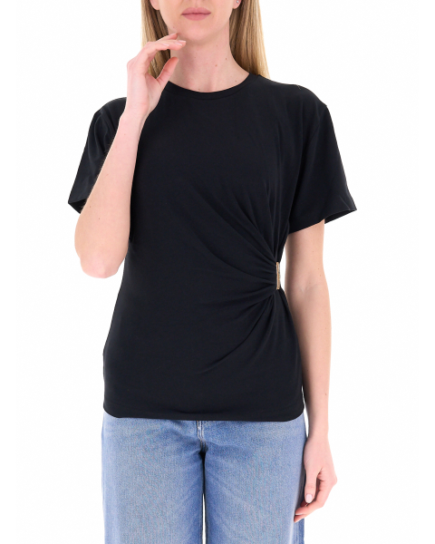 T-shirt con drappeggio