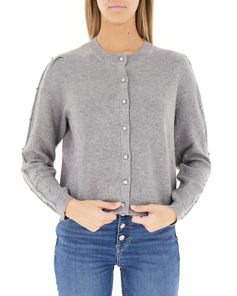 Cardigan girocollo