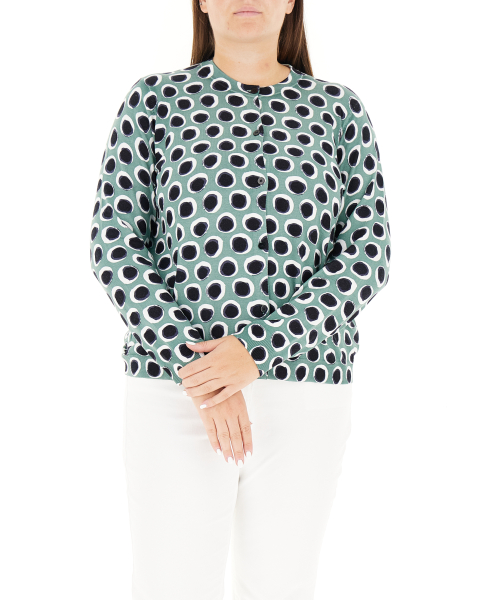 Cardigan girocollo