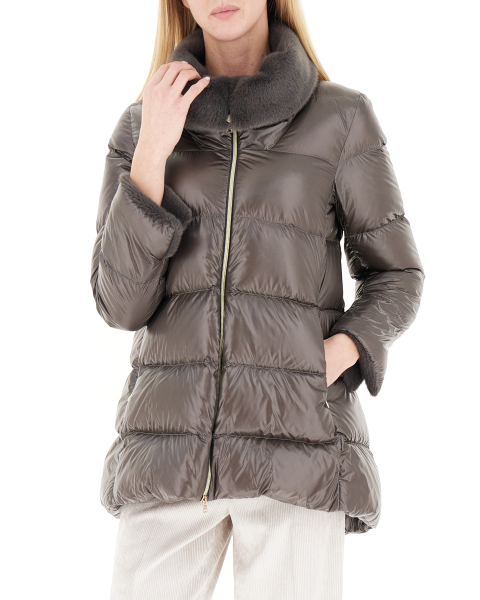 Piumino finta pelliccia