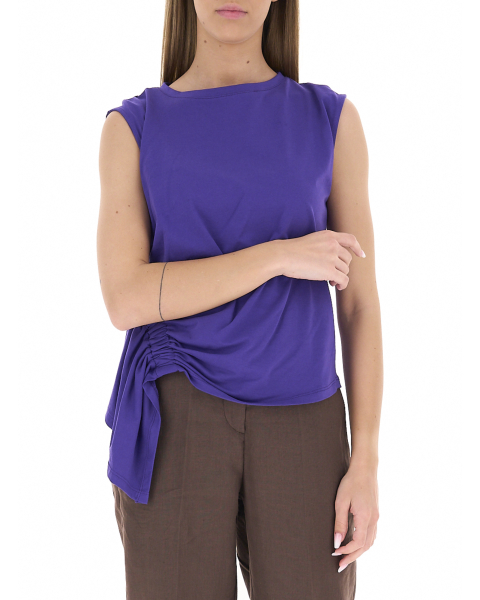 T-shirt con drappeggio