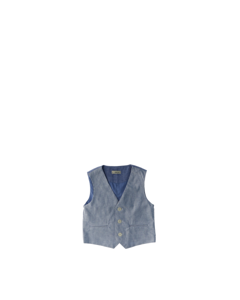 Gilet misto lino
