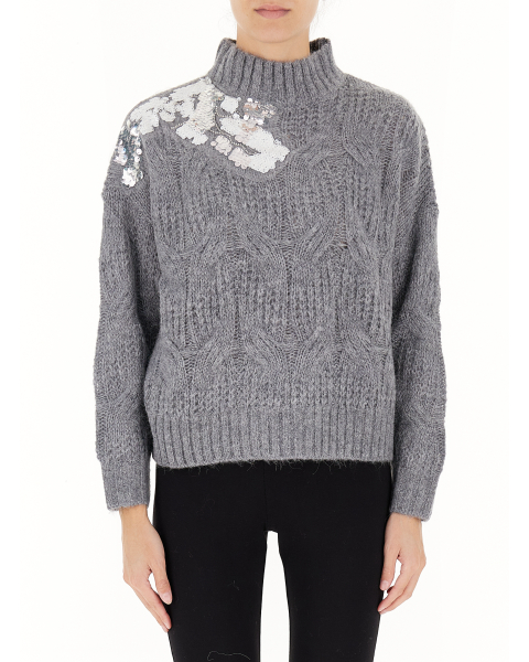 Maglione con applicazione