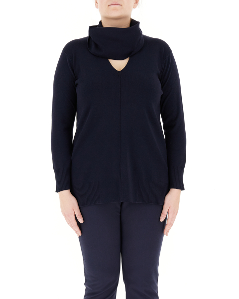 Maglione collo removibile