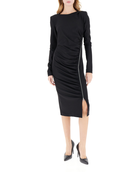 Abito drappeggiato con zip